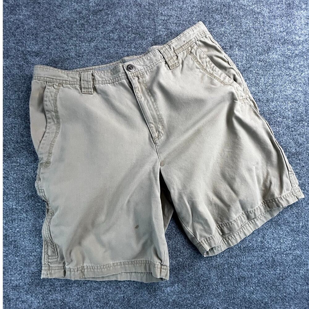Columbia Men's 36W Khaki Cotton Outdoor Hiking Cargo Shorts 9 Inch
